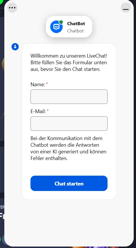 Hilfezentrum und FAQ Bereich