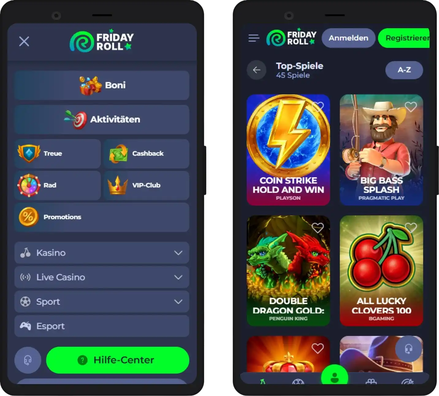 Mobile Casino Version für Smartphone