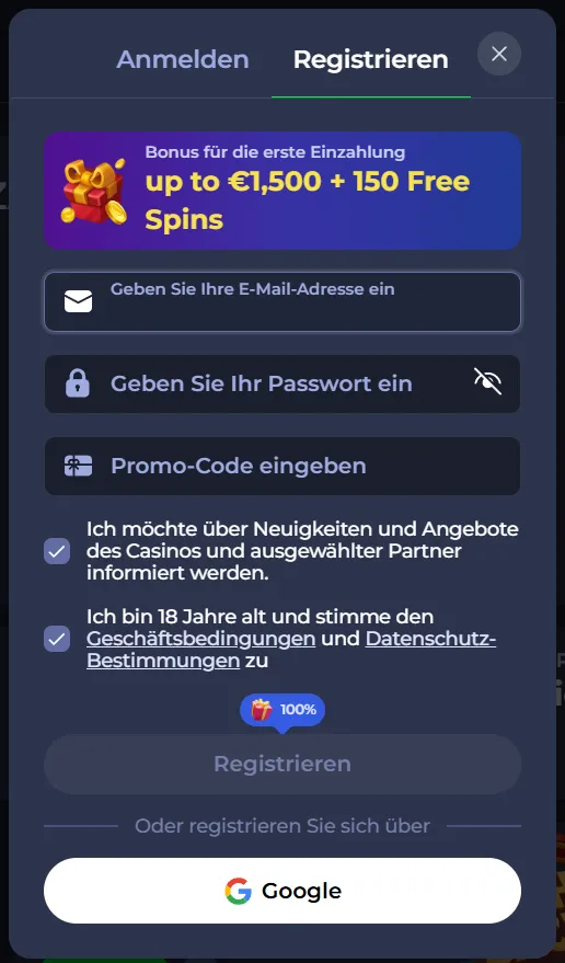 Jetzt im Fridayroll Casino registrieren